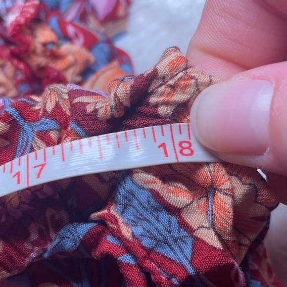 Red Boho Flutter Floral Dress - Picture 7 of 7